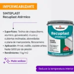 Recuplast Atermico Membrana Impermeabilizante 20kg Acabado Mate Color Blanco - Image 3